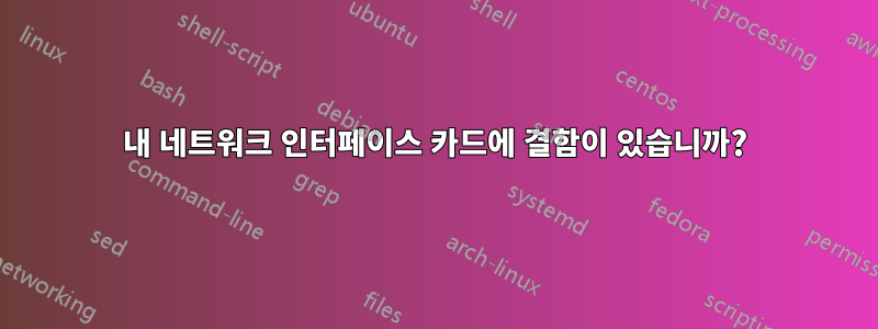 내 네트워크 인터페이스 카드에 결함이 있습니까?