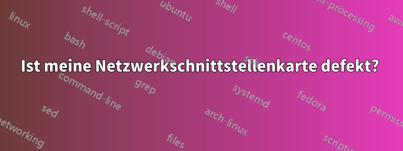 Ist meine Netzwerkschnittstellenkarte defekt?