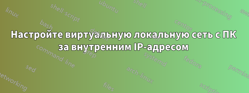 Настройте виртуальную локальную сеть с ПК за внутренним IP-адресом