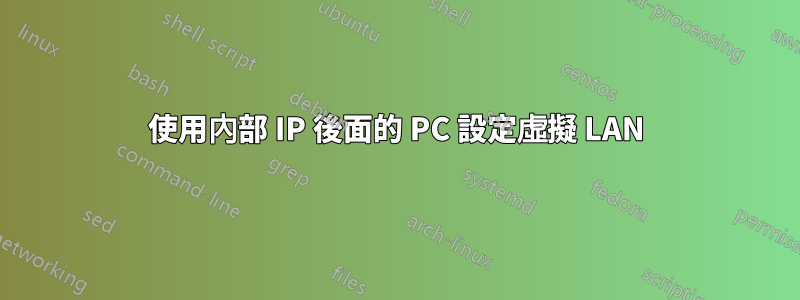 使用內部 IP 後面的 PC 設定虛擬 LAN