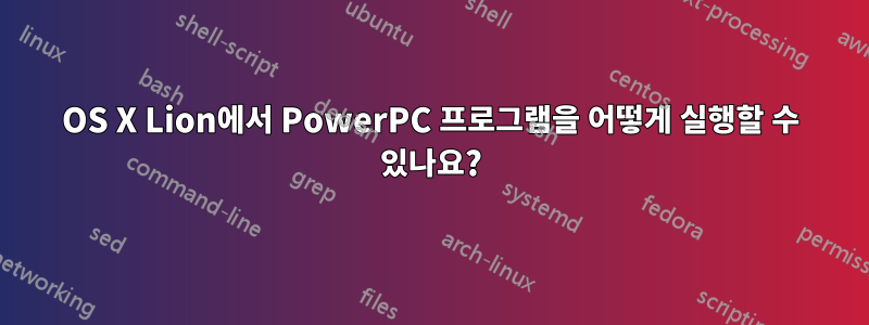 OS X Lion에서 PowerPC 프로그램을 어떻게 실행할 수 있나요?