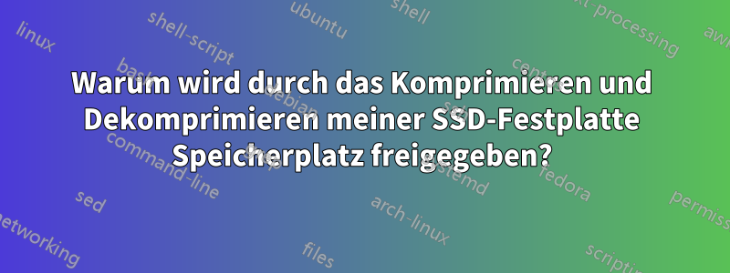 Warum wird durch das Komprimieren und Dekomprimieren meiner SSD-Festplatte Speicherplatz freigegeben?