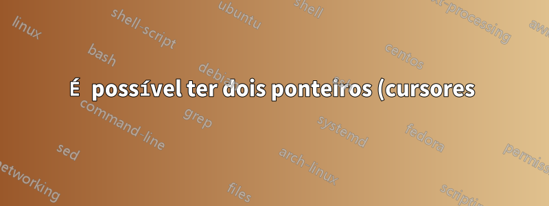 É possível ter dois ponteiros (cursores) no meu Mac?