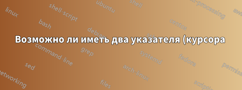 Возможно ли иметь два указателя (курсора) на моем Mac?