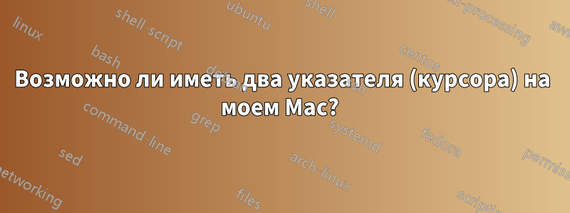 Возможно ли иметь два указателя (курсора) на моем Mac? 