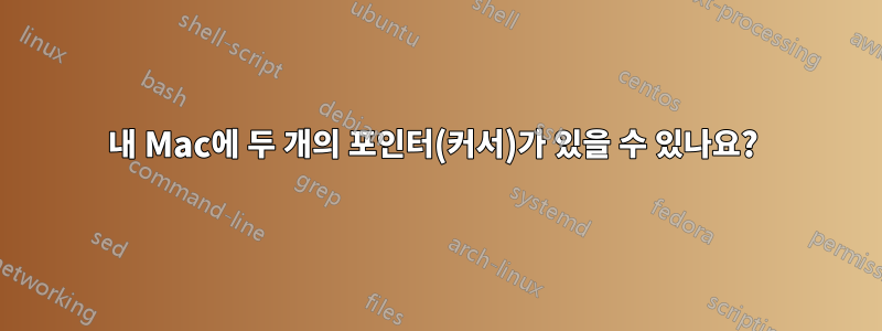 내 Mac에 두 개의 포인터(커서)가 있을 수 있나요? 