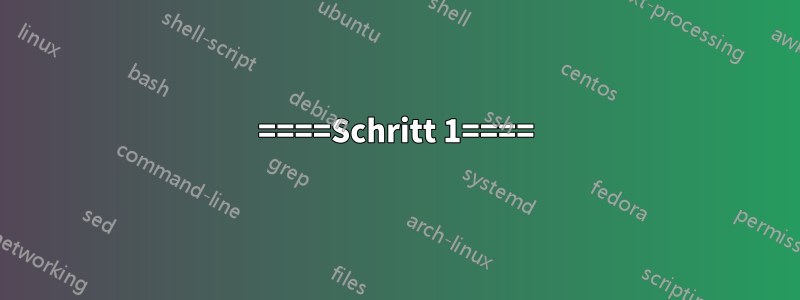 ====Schritt 1====