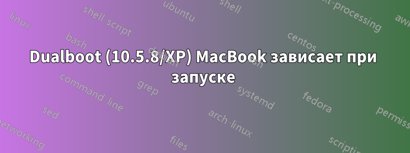 Dualboot (10.5.8/XP) MacBook зависает при запуске