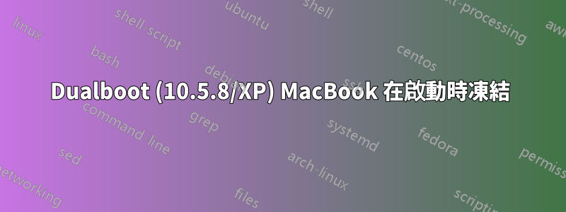 Dualboot (10.5.8/XP) MacBook 在啟動時凍結