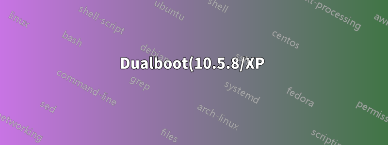 Dualboot(10.5.8/XP) MacBook이 시작 시 정지됨