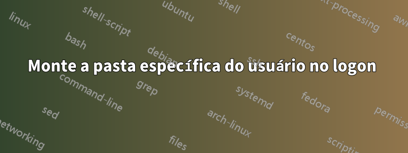 Monte a pasta específica do usuário no logon