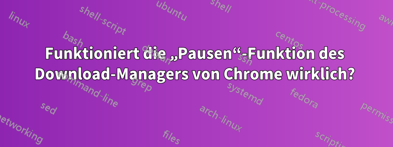 Funktioniert die „Pausen“-Funktion des Download-Managers von Chrome wirklich?