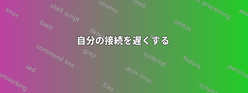 自分の接続を遅くする