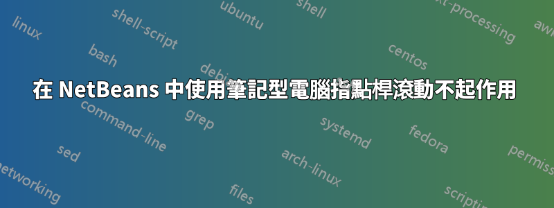 在 NetBeans 中使用筆記型電腦指點桿滾動不起作用