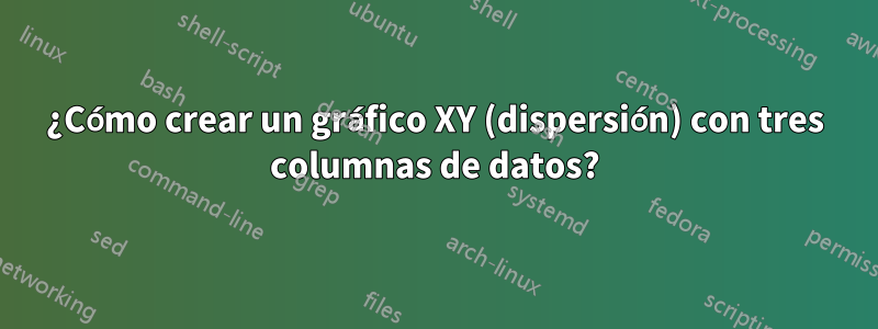 ¿Cómo crear un gráfico XY (dispersión) con tres columnas de datos?