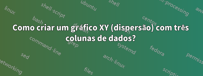 Como criar um gráfico XY (dispersão) com três colunas de dados?