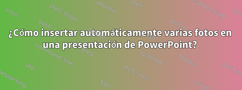 ¿Cómo insertar automáticamente varias fotos en una presentación de PowerPoint?