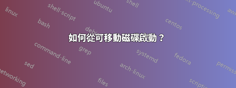 如何從可移動磁碟啟動？