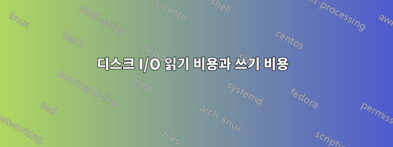 디스크 I/O 읽기 비용과 쓰기 비용 