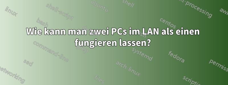 Wie kann man zwei PCs im LAN als einen fungieren lassen?