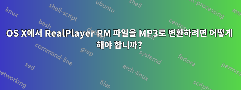 OS X에서 RealPlayer RM 파일을 MP3로 변환하려면 어떻게 해야 합니까?