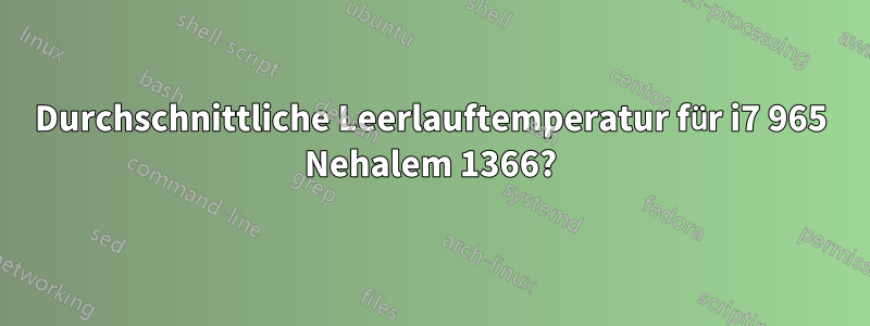 Durchschnittliche Leerlauftemperatur für i7 965 Nehalem 1366?