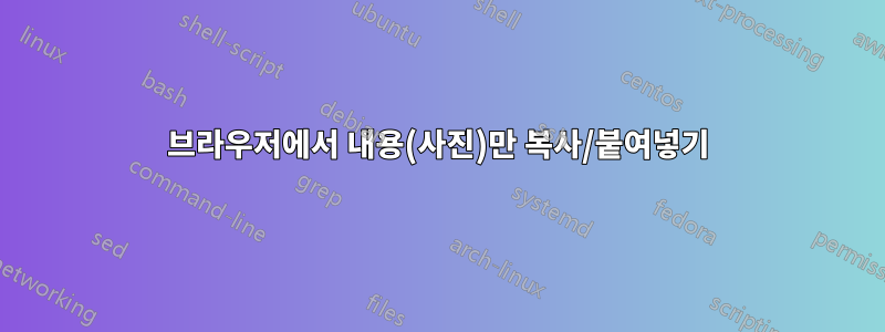 브라우저에서 내용(사진)만 복사/붙여넣기