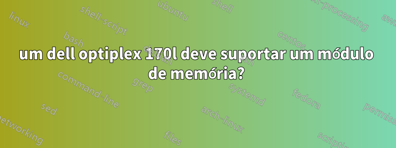 um dell optiplex 170l deve suportar um módulo de memória?