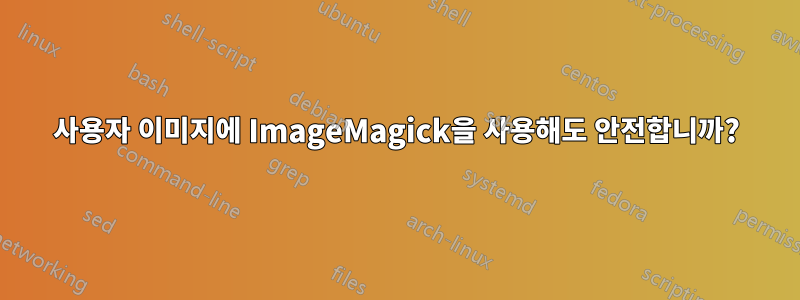 사용자 이미지에 ImageMagick을 사용해도 안전합니까?