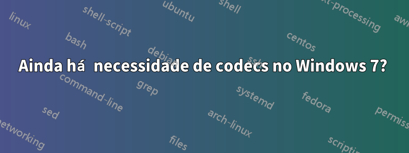 Ainda há necessidade de codecs no Windows 7?