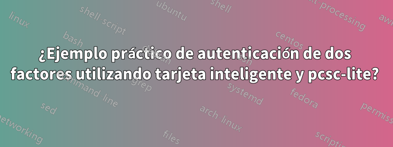 ¿Ejemplo práctico de autenticación de dos factores utilizando tarjeta inteligente y pcsc-lite?