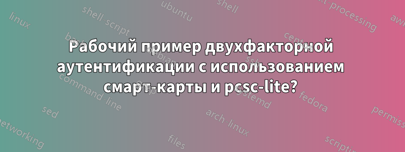 Рабочий пример двухфакторной аутентификации с использованием смарт-карты и pcsc-lite?