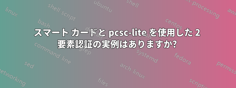 スマート カードと pcsc-lite を使用した 2 要素認証の実例はありますか?