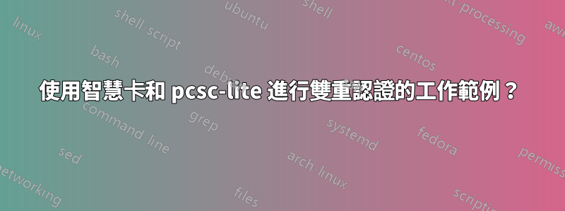 使用智慧卡和 pcsc-lite 進行雙重認證的工作範例？