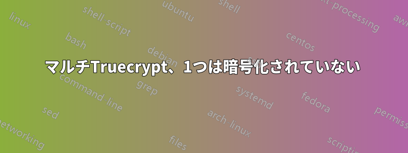 マルチTruecrypt、1つは暗号化されていない