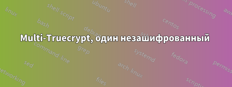 Multi-Truecrypt, один незашифрованный