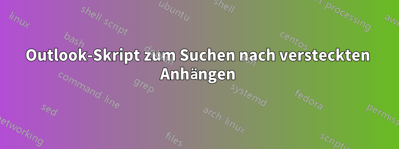 Outlook-Skript zum Suchen nach versteckten Anhängen