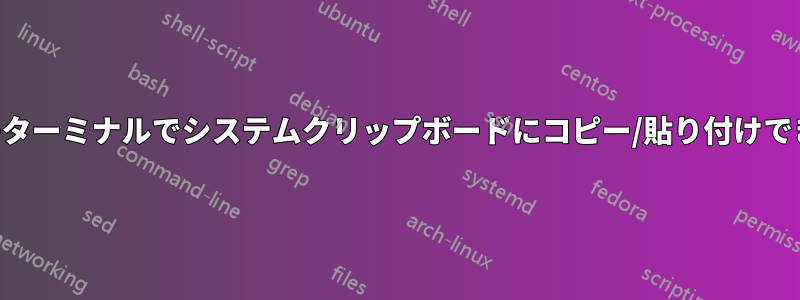 Macのターミナルでシステムクリップボードにコピー/貼り付けできない