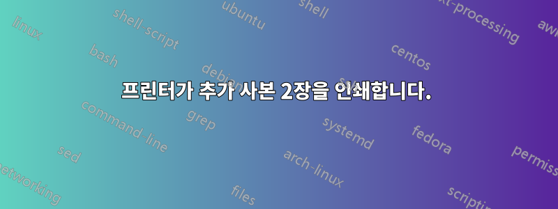 프린터가 추가 사본 2장을 인쇄합니다.