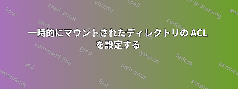 一時的にマウントされたディレクトリの ACL を設定する