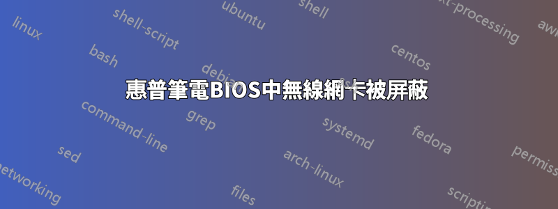 惠普筆電BIOS中無線網卡被屏蔽