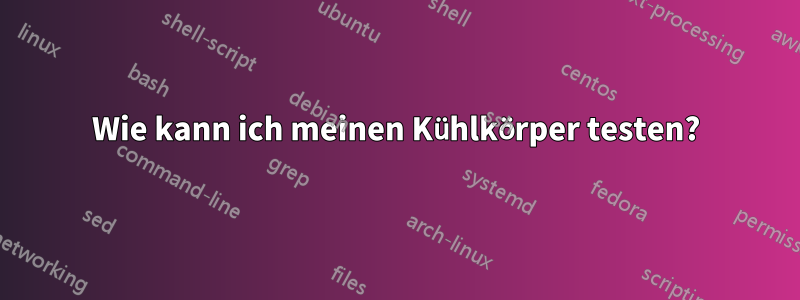 Wie kann ich meinen Kühlkörper testen?