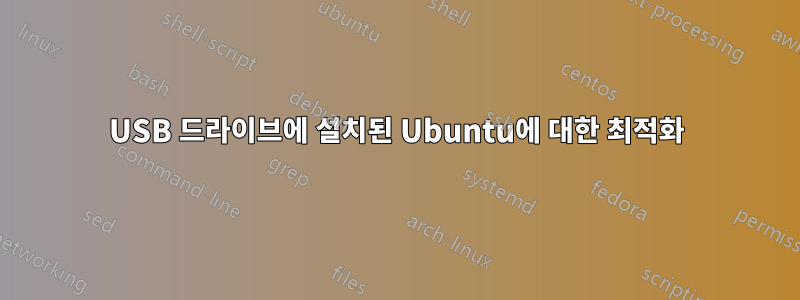 USB 드라이브에 설치된 Ubuntu에 대한 최적화