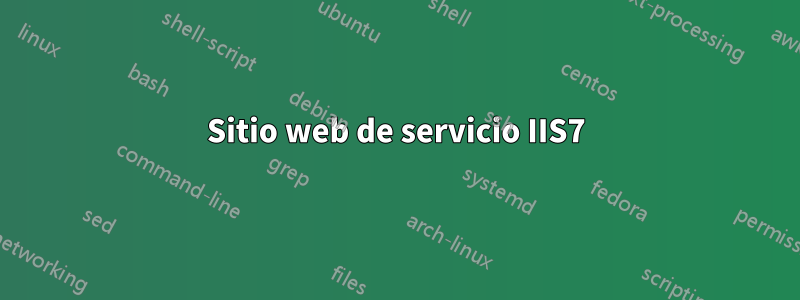 Sitio web de servicio IIS7