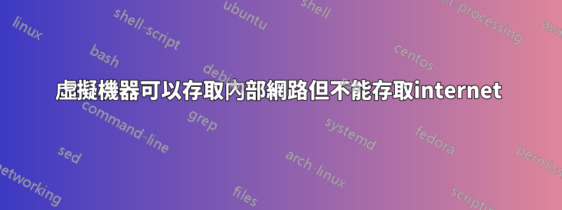 虛擬機器可以存取內部網路但不能存取internet