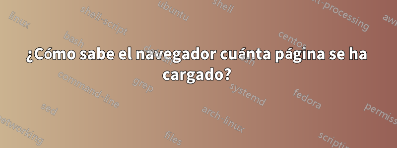 ¿Cómo sabe el navegador cuánta página se ha cargado?