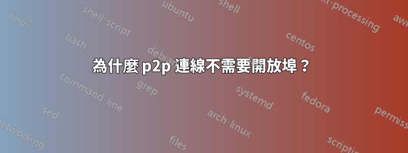 為什麼 p2p 連線不需要開放埠？