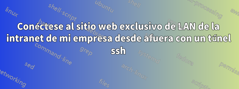 Conéctese al sitio web exclusivo de LAN de la intranet de mi empresa desde afuera con un túnel ssh