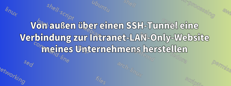 Von außen über einen SSH-Tunnel eine Verbindung zur Intranet-LAN-Only-Website meines Unternehmens herstellen