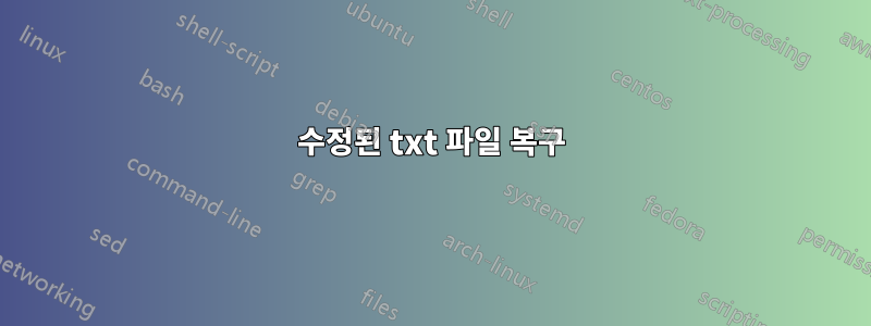 수정된 txt 파일 복구